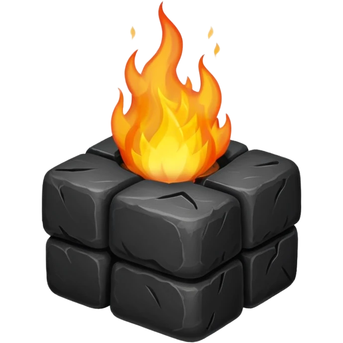 burning coal briquette emoji