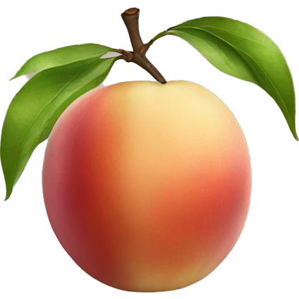 White nectarine emoji