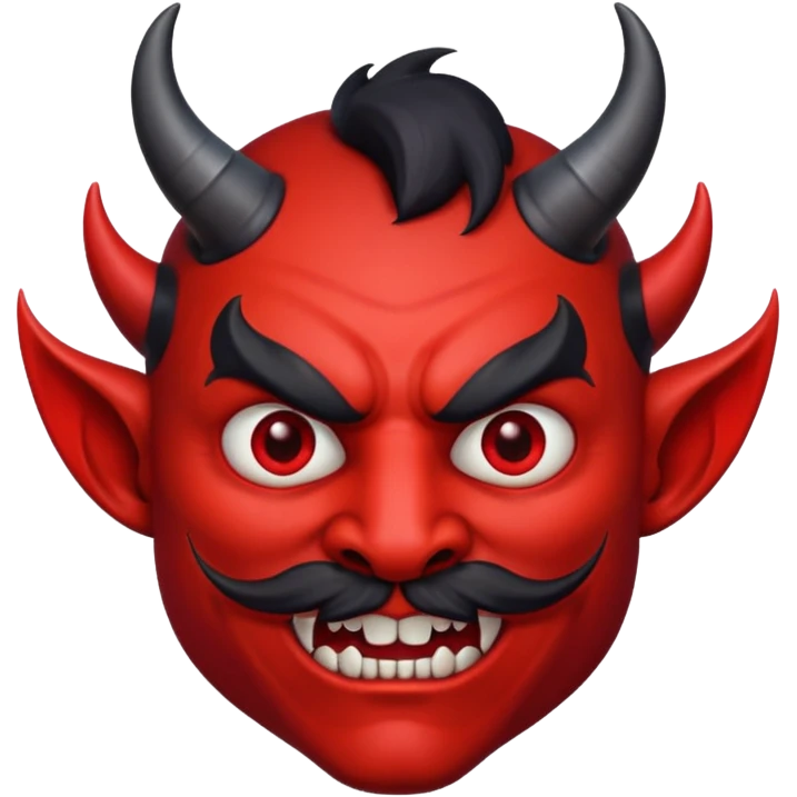 devil with moustache emoji