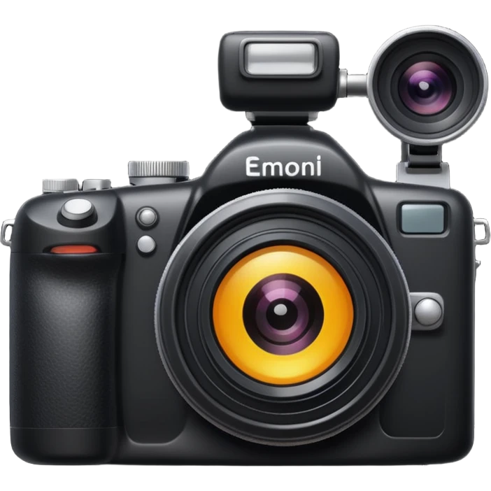 a modern camera is taking emoji