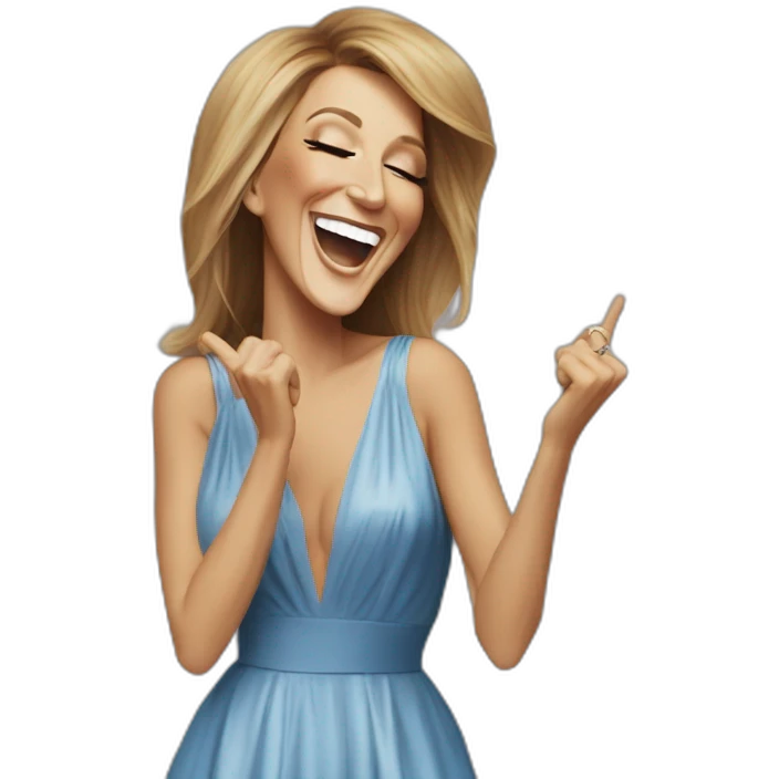 Céline Dion laughing emoji