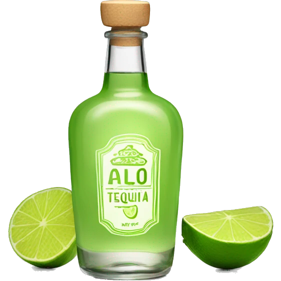 LALO tequila bottle with lime emoji