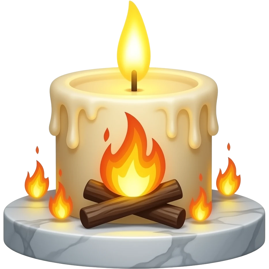 candle inspired by hestia and hearth emoji