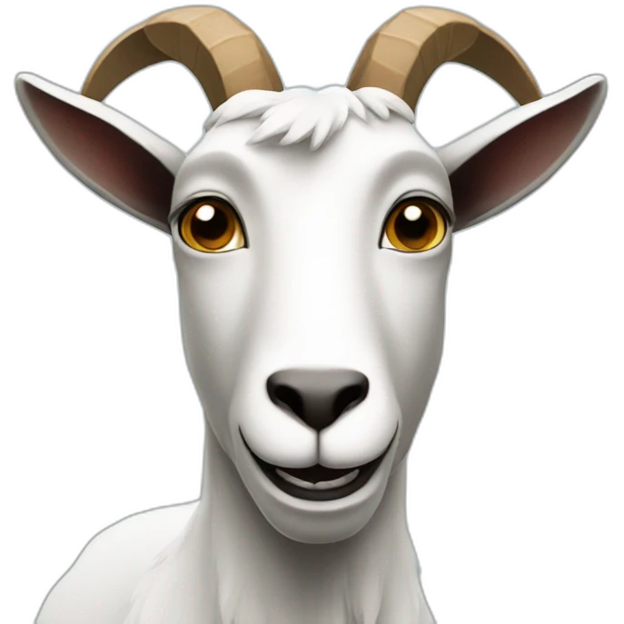 Goat-with-moai emoji