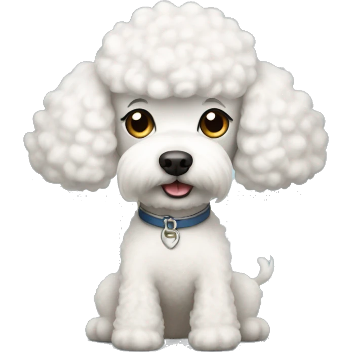 White poodle with Teddy haircut emoji