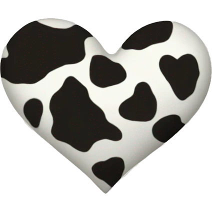 cow print heart emoji