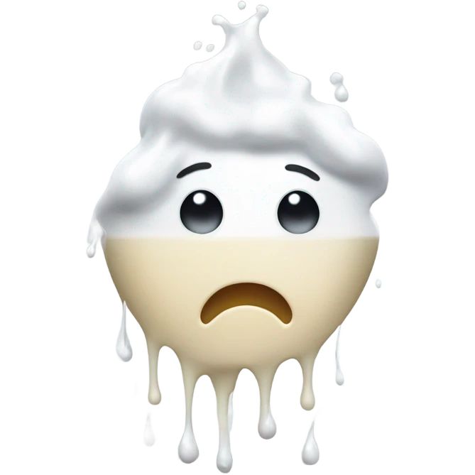 Face covered in milk liquid emoji