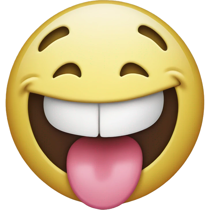 Smiley smiling with the tongue out to means i’m joking emoji
