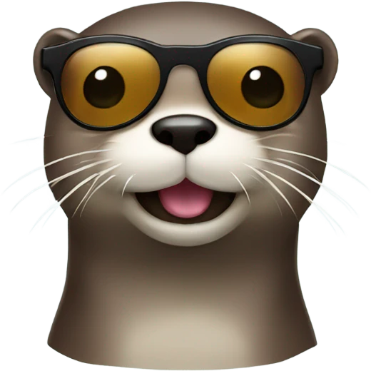 Otter with sunglasses emoji