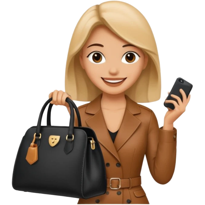 italian fashion with bag emoji