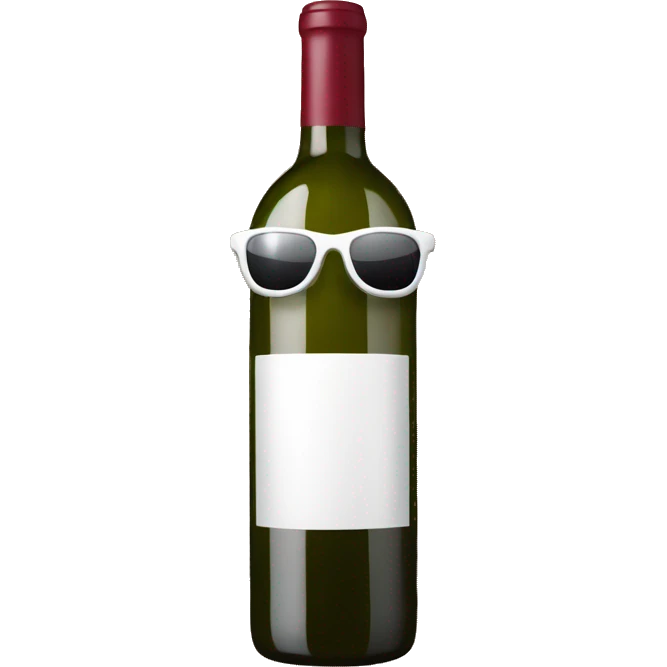 wine bottle with sunglasses emoji