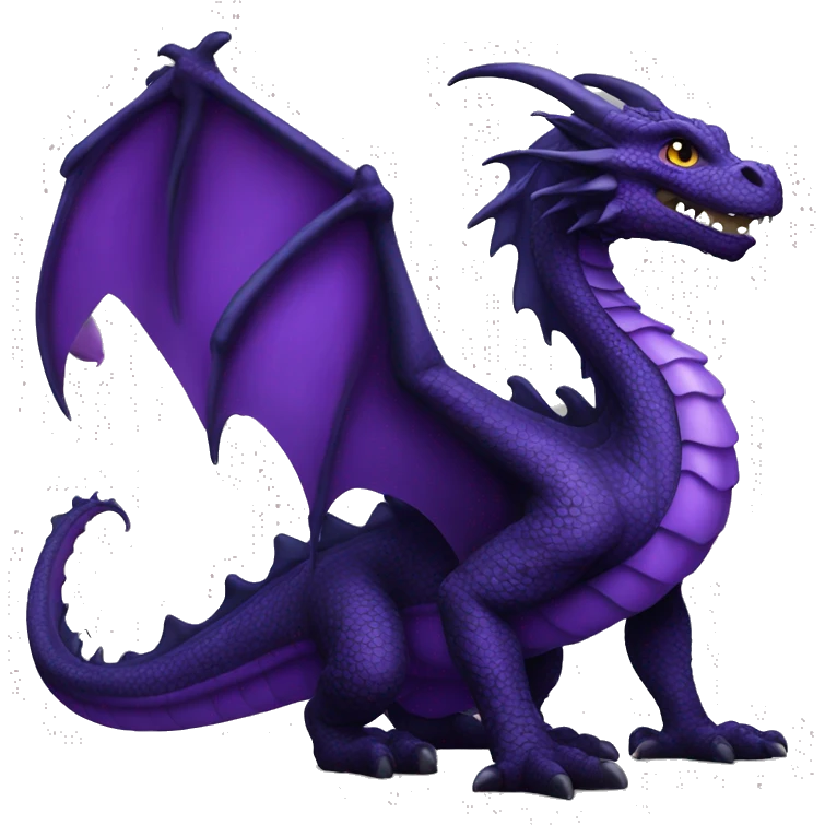 Big purple black scaled dragon emoji