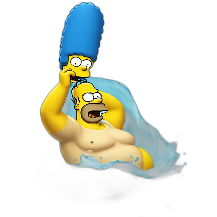 Homer simpson faisant de la plongée emoji