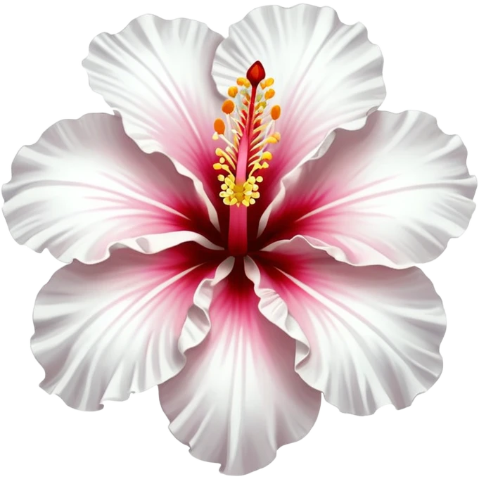 white hibiscus flower emoji