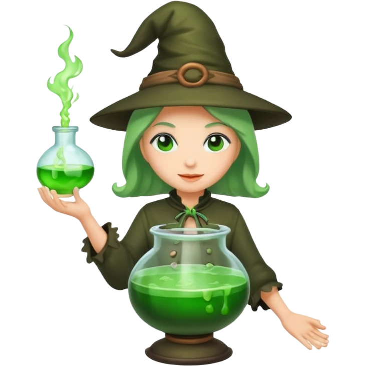 green witch cooking potion emoji