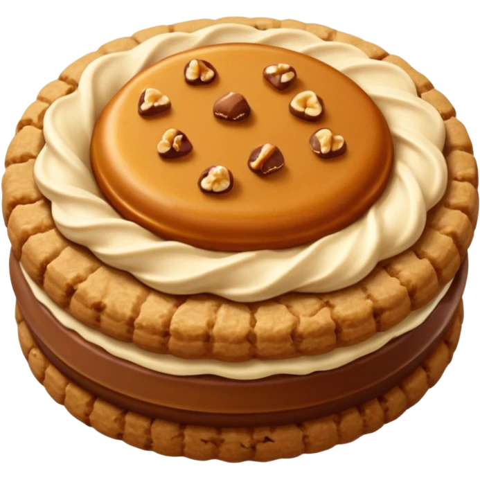 Cookis praline and hazelnut and cramel emoji