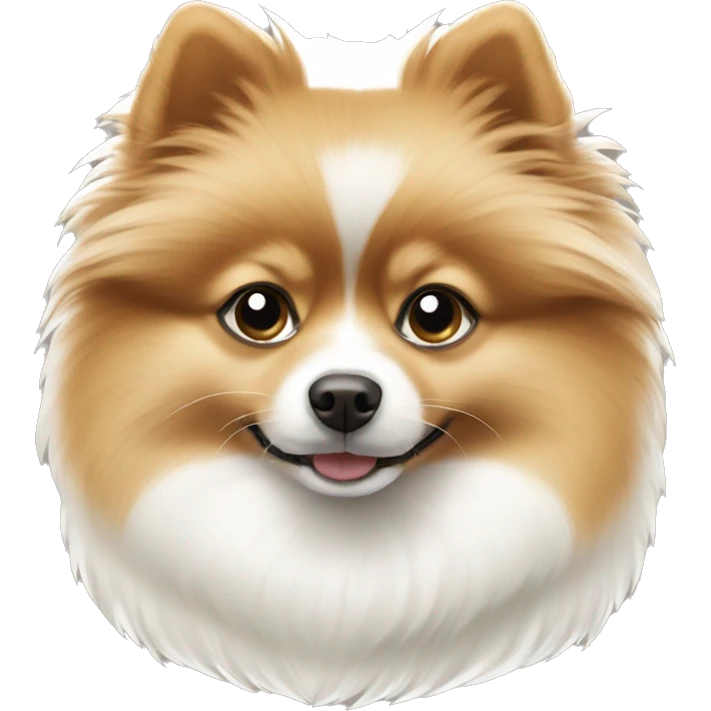 Tan and white Pomeranian  emoji