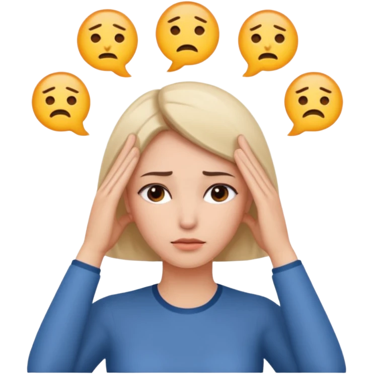 decision gesture women hands on head emoji