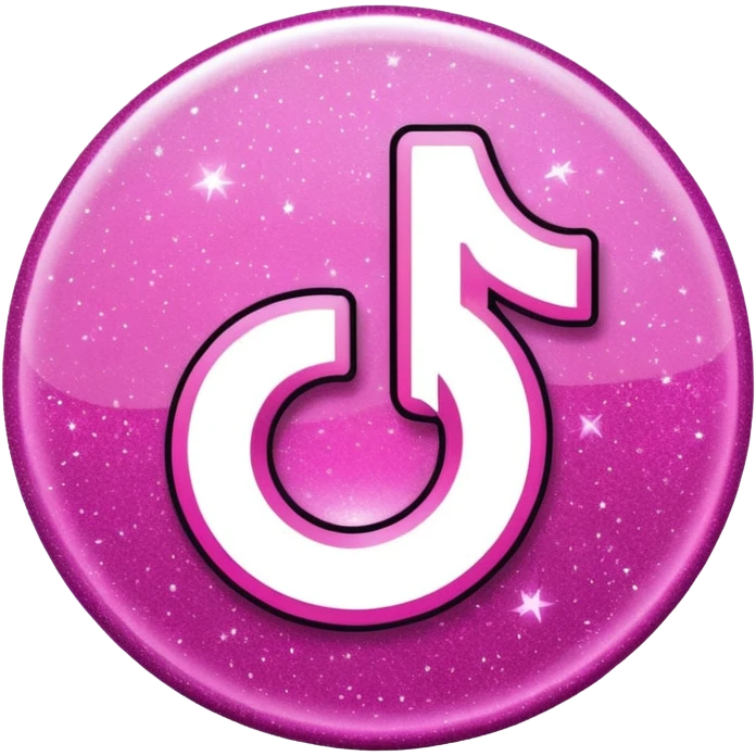 glitter pink logo TikTok emoji