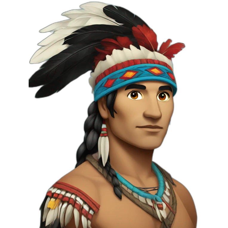 Joseph Brant leading the native american tribe emoji