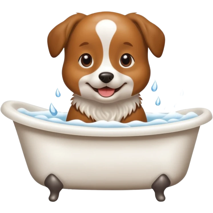 Bathing dog emoji