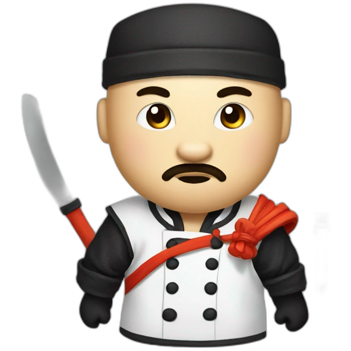 Panda samurai chef cuisinier emoji