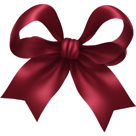dark red bow emoji