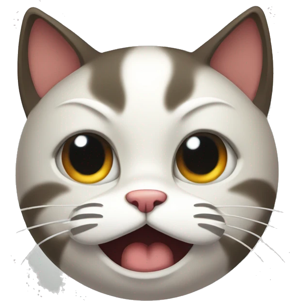 dizzy and annoyed cat emoji