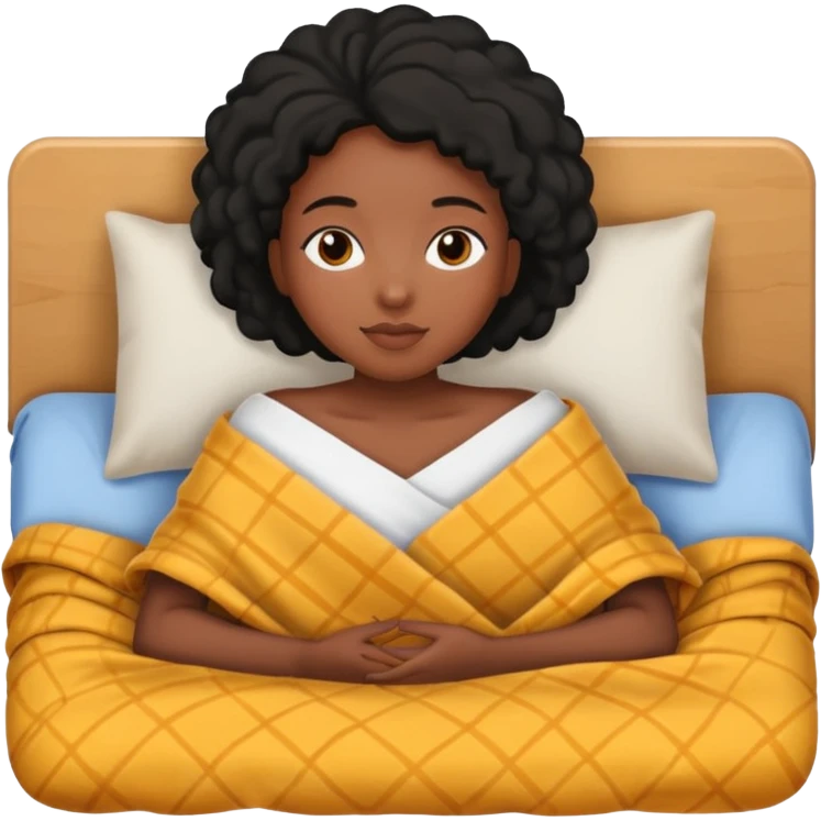 Black girl laying in bed emoji