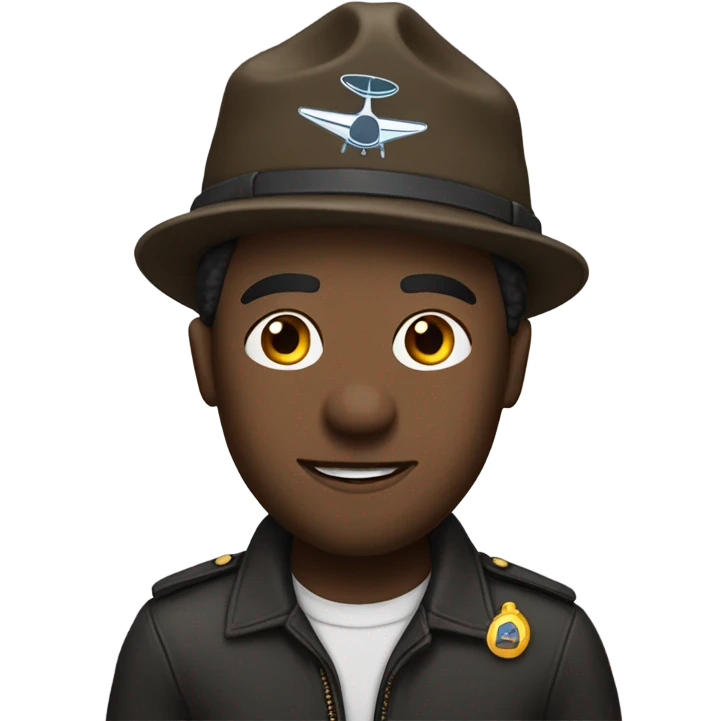 Wayne wearing a pilot’s hat emoji