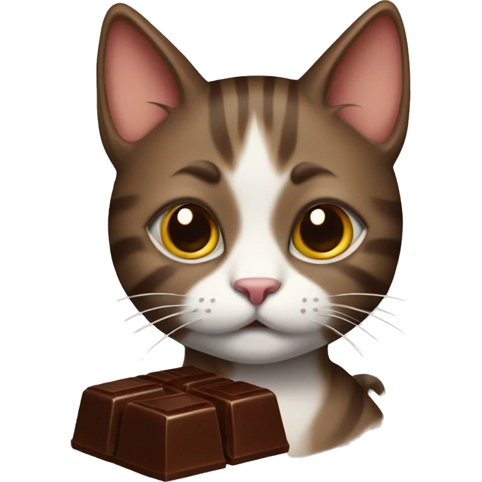 Cat with Chocolate  emoji