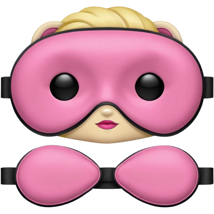 isolated girly silky sleep mask for better sleep emoji