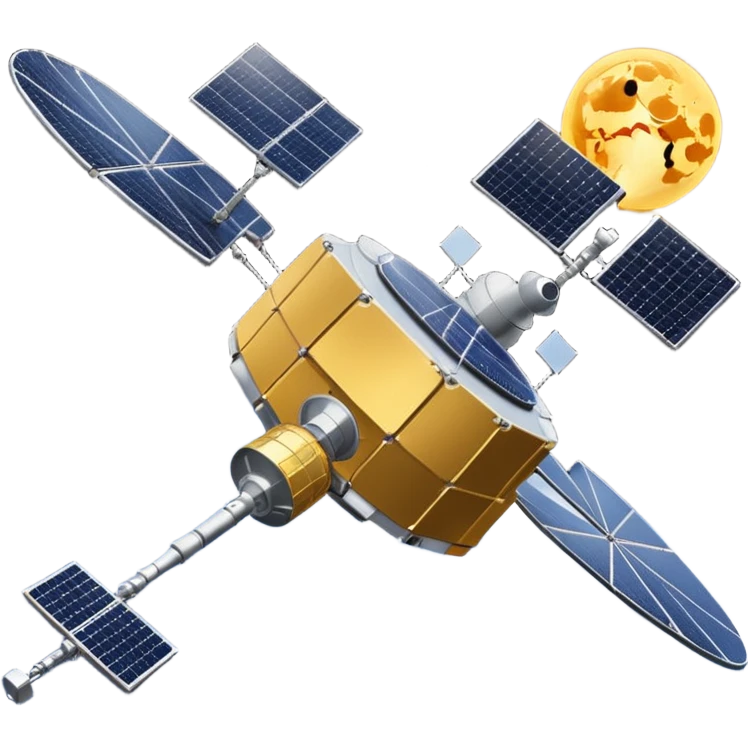 orbiting satellite in space emoji