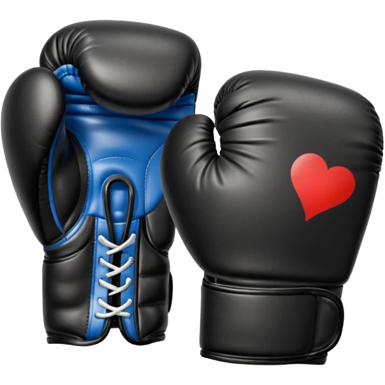 Guante de boxeo en color negro emoji