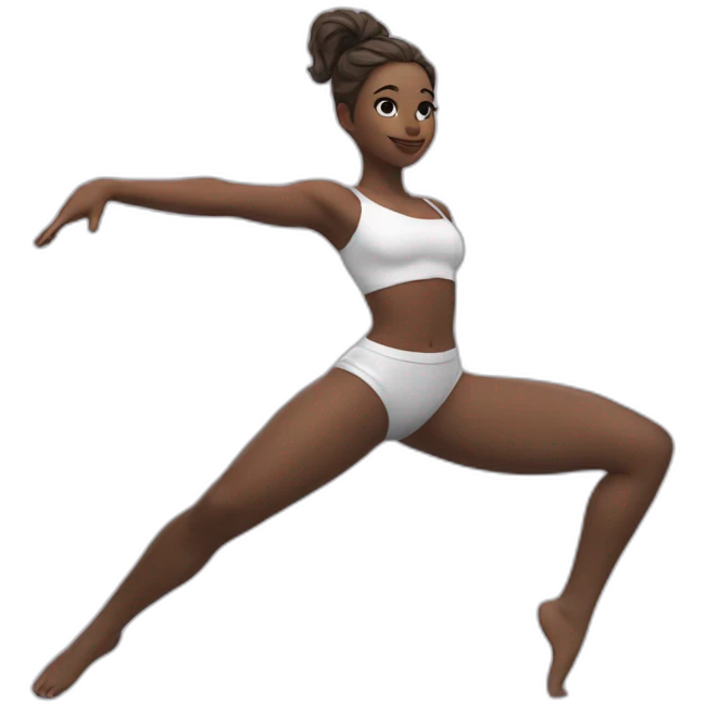 Not Cosplay girl doing splits backwards emoji
