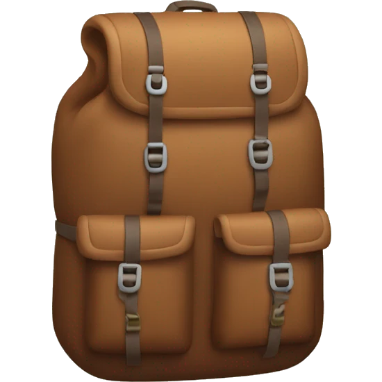 brown hiking backpack emoji