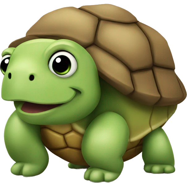 potato shaped turtle with frenc mustache emoji
