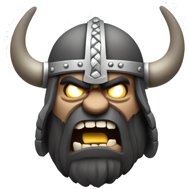 Viking skull angry  emoji