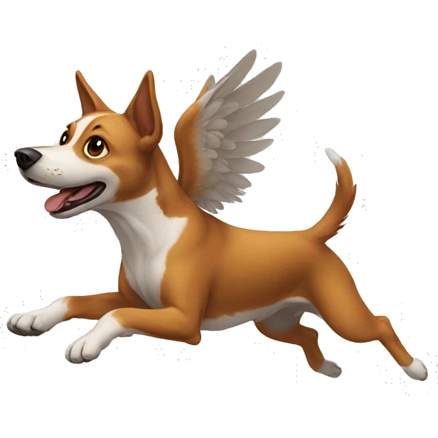 flying dog emoji