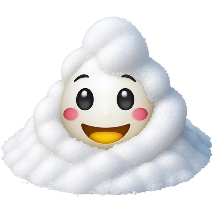 Happy emoji with a pile of salt emoji