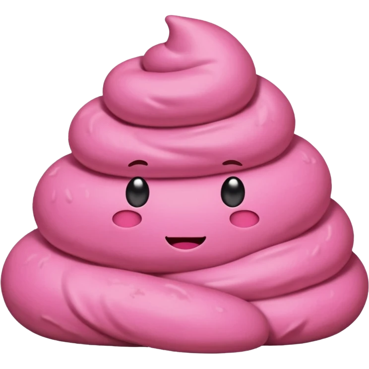 Pink poop emoji