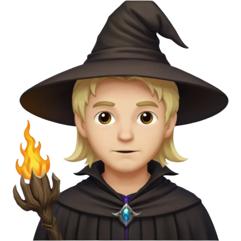 Male witch with blonde hair
 emoji