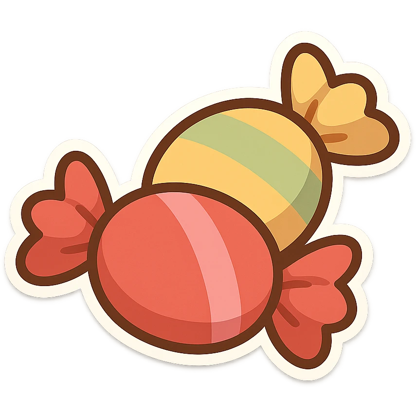 两颗彩色糖果 emoji