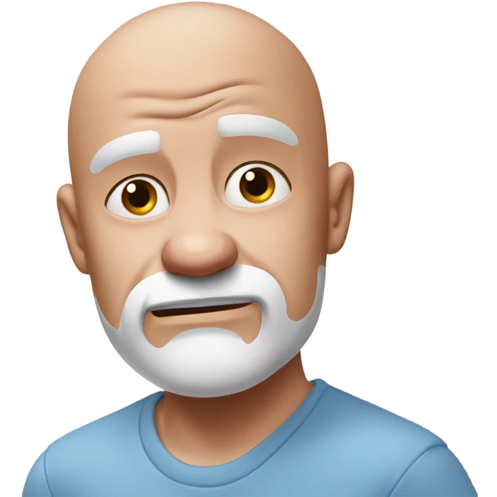 Mr. Clean is crying with big tears emoji