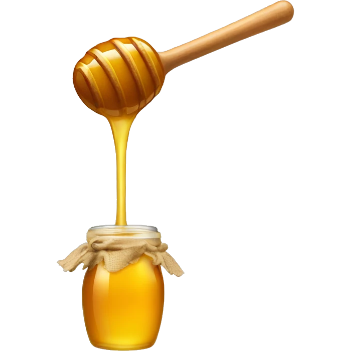 Honey dipper dripping honey emoji