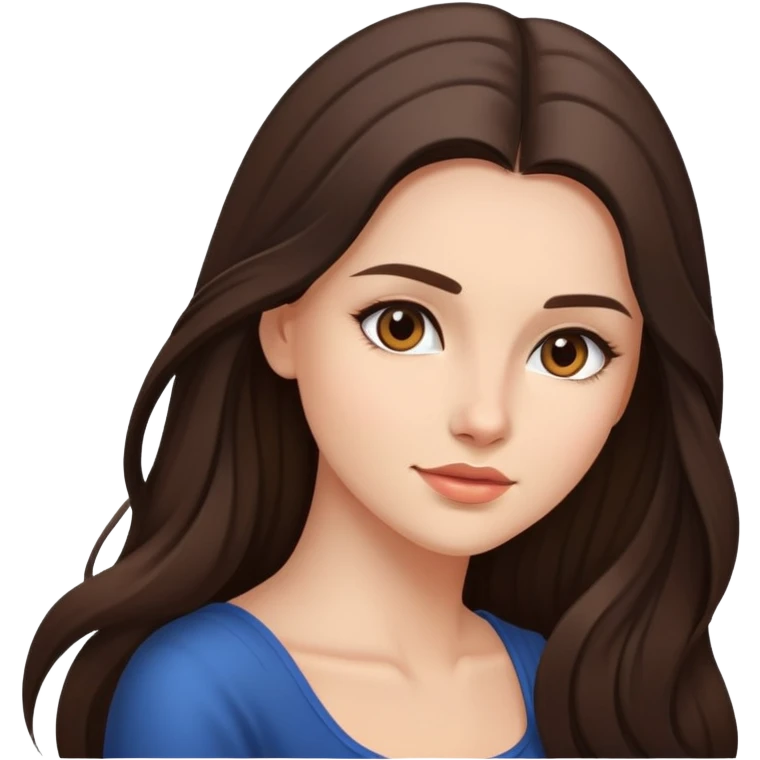 красивая брюнетка с волосами ниже плеч emoji
