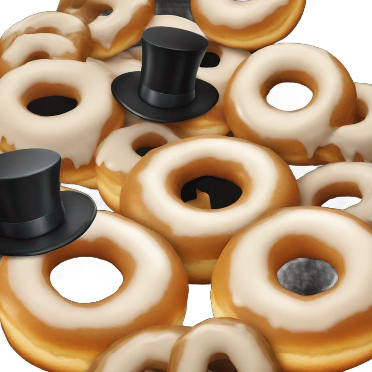 Doughnut wearing a top hat  emoji