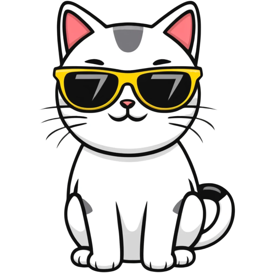 Cat with sunglasses emoji