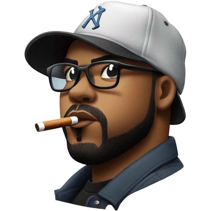 Ice cube rapper smoking emoji