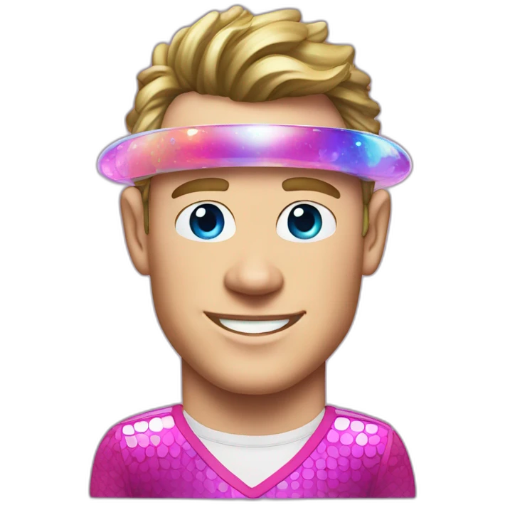 Fancy disco futuristic Jonathan Toews in rainbow bubble emoji